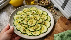 Zucchetti-Carpaccio mit Zitrone & Pistazien – frisch, leicht und schnell gemacht