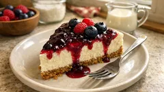 No-Bake Cheesecake mit Waldbeeren – cremig, frisch und ganz ohne Ofen