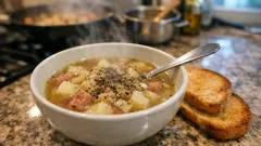 Česnečka: schnelle Knoblauchsuppe mit Kartoffeln – herzhaft und in 20 Minuten