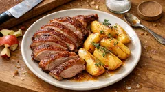 Ofenente mit Äpfeln und Honig – so wird die Haut knusprig und das Fleisch saftig