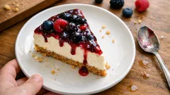 No-Bake Cheesecake mit Frutti di bosco – cremig, frisch und perfekt zum Vorbereiten