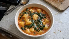 Kartoffelgulasch mit Spinat – sämig in 30 Minuten, ganz ohne Mehl