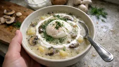 Kulajda: Cremige Kartoffel-Pilzsuppe mit Dill – so gerinnt der Sauerrahm nicht