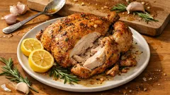 Ofen-Poulet mit Rosmarin & Knoblauch – knusprige Haut, saftiges Fleisch