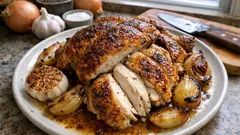 Ofenhuhn mit Kümmel, Zwiebeln und Knoblauch – knusprig, saftig, fast ohne Aufwand