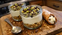 Cheesecake-Cannolo im Glas: knusprig, cremig – und ganz ohne Backen